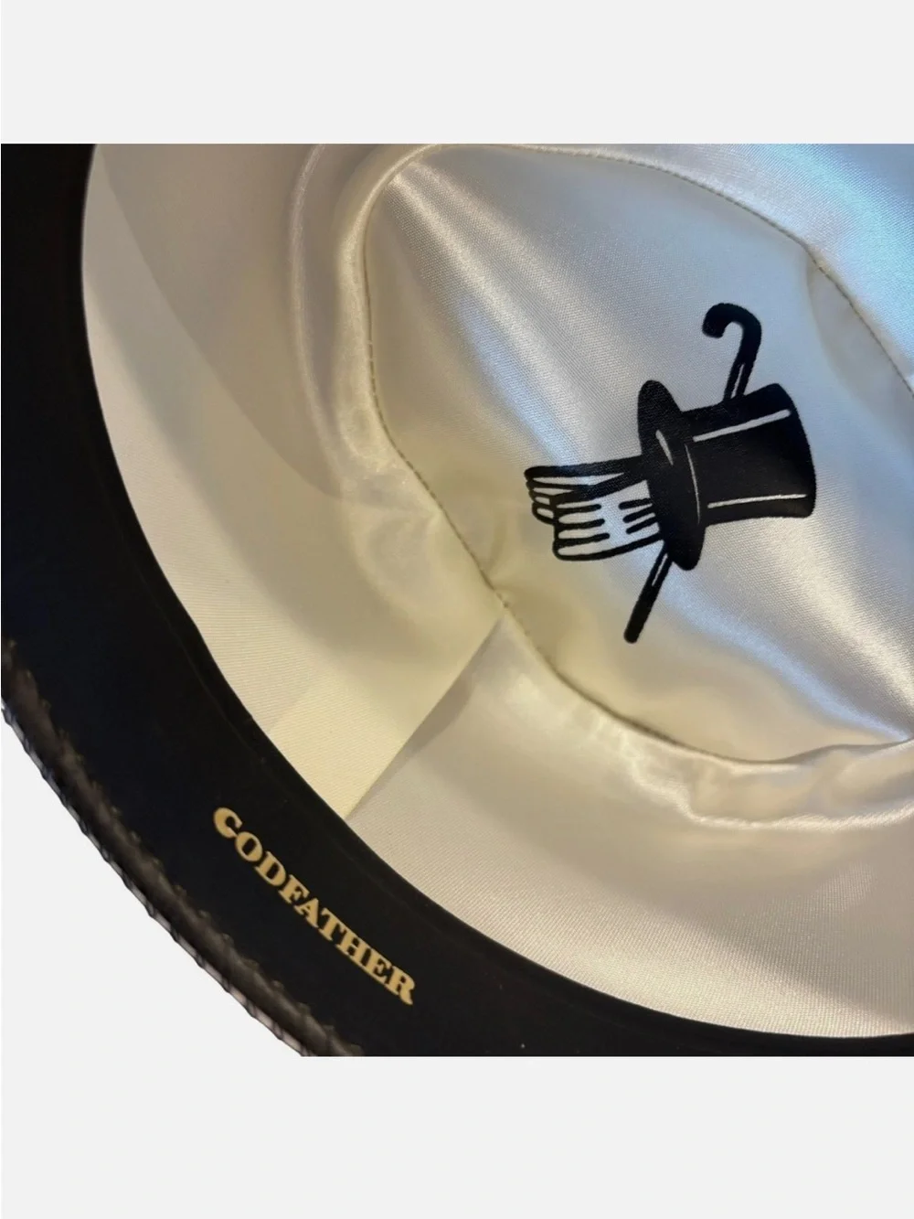 VTG Capas Design Light Gray Wool Fedora with Feather Accent Hat Godfather USA
